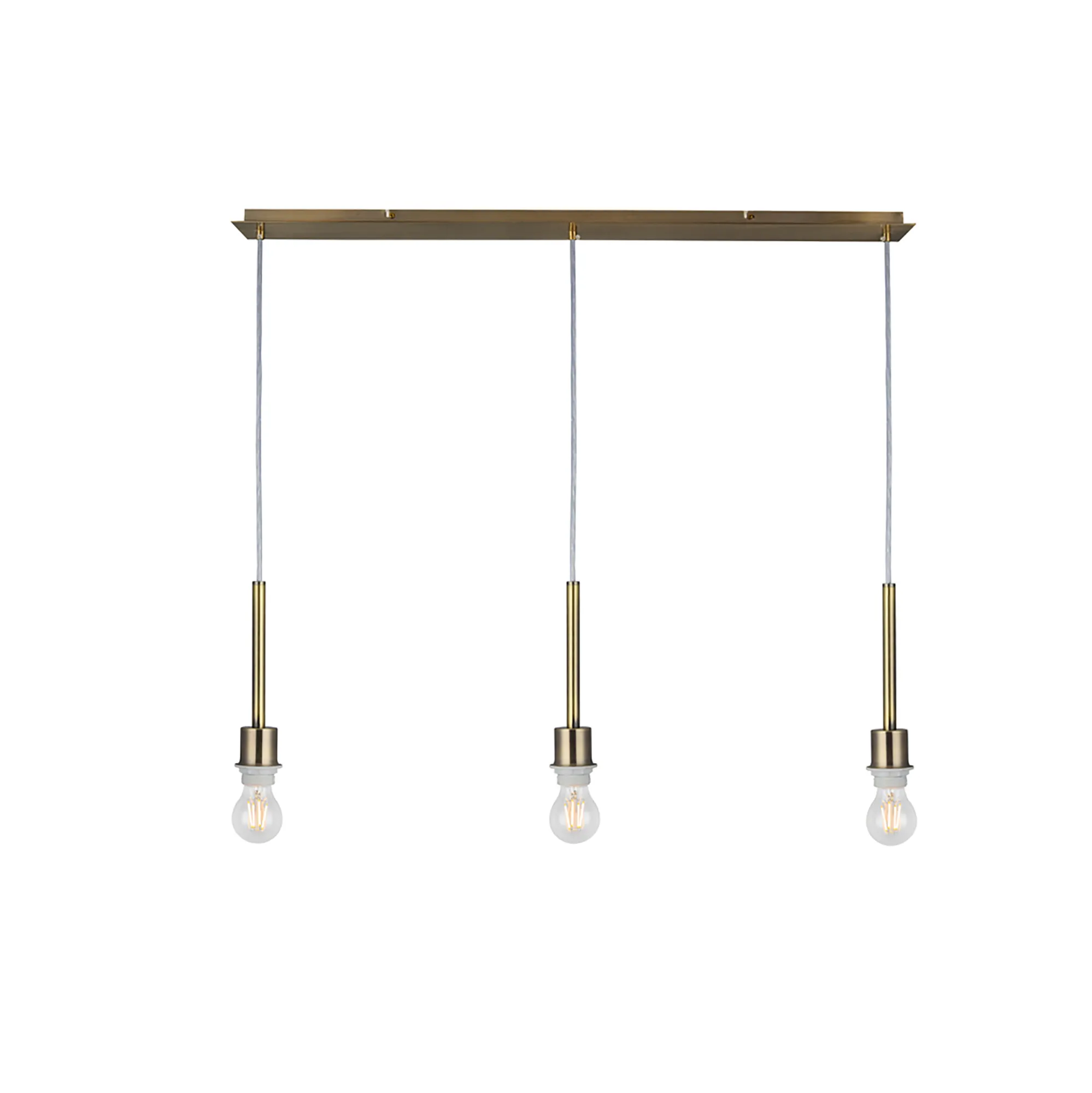 D0343  Baymont 3m Linear Pendant 3 Light Antique Brass